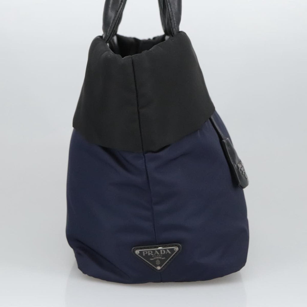 Prada Convertible Double Tote Tessuto Navy Nylon Tote Bag Bag (Pre-Owned)