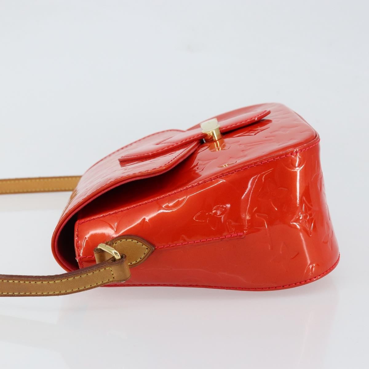 Louis Vuitton Bellflower Handbag Monogram Vernis Red Patent_Leather Shoulder Bag Bag (Pre-Owned)