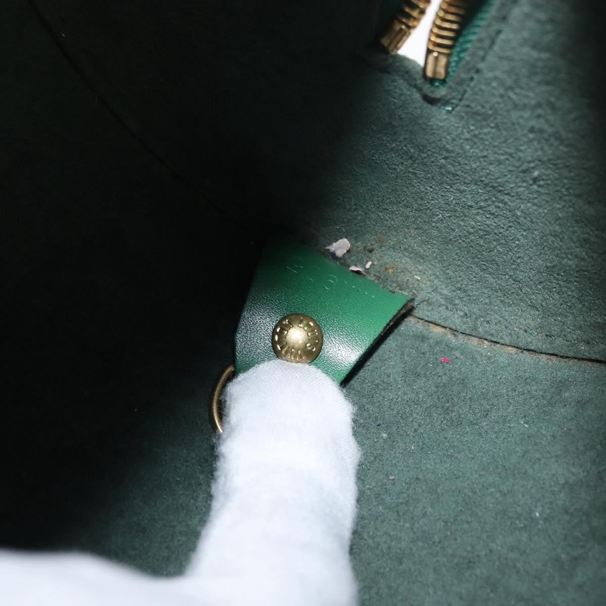Louis Vuitton Soufflot Handbag Epi Leather Green Leather Handbag (Pre-Owned)