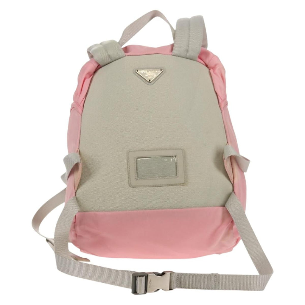 Prada Double Buckle Backpack Tessuto Pink Nylon Backpack Bag (Pre-Owned)