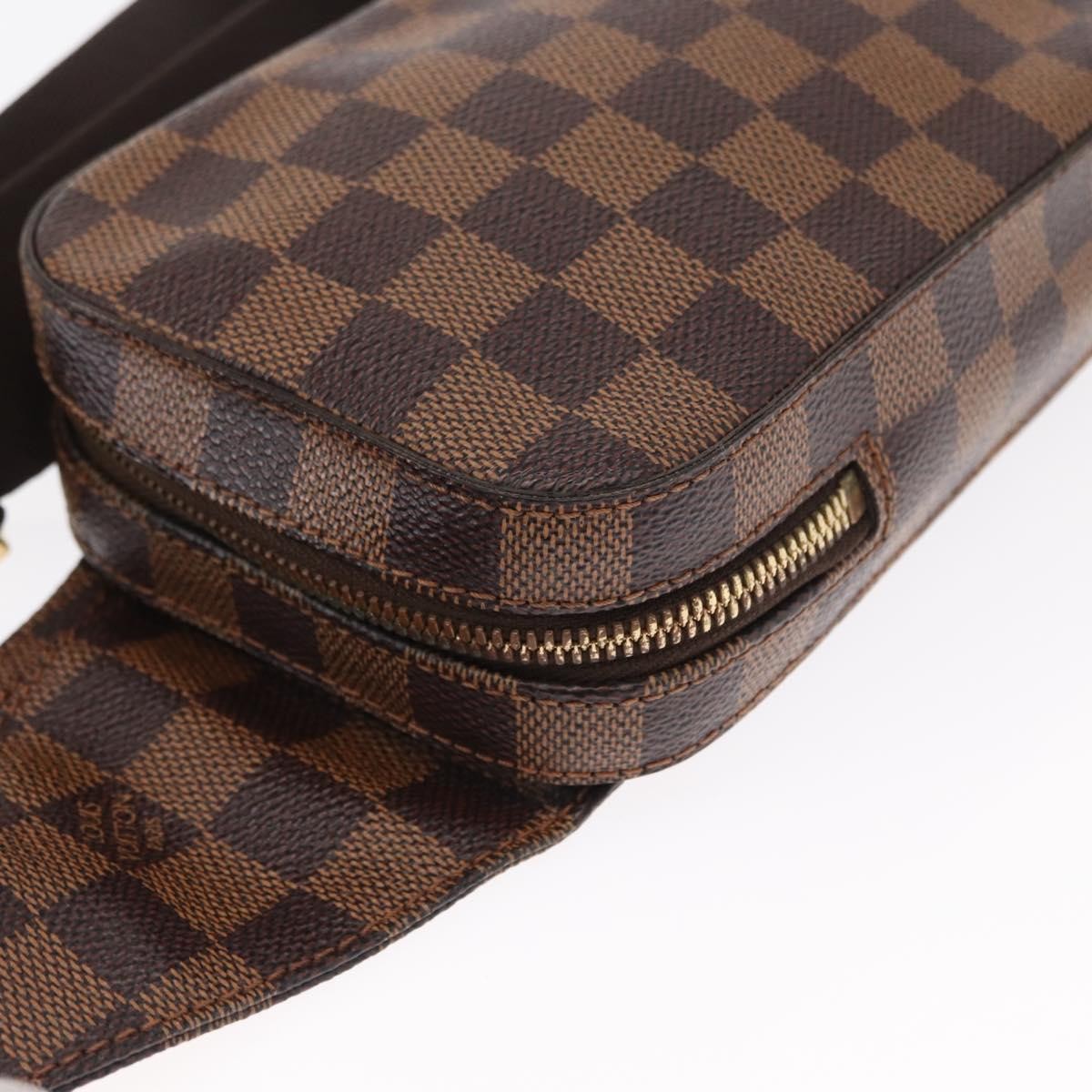 Louis Vuitton Geronimos Waist Bag Damier Brown Canvas Clutche & Pouche Bag (Pre-Owned)