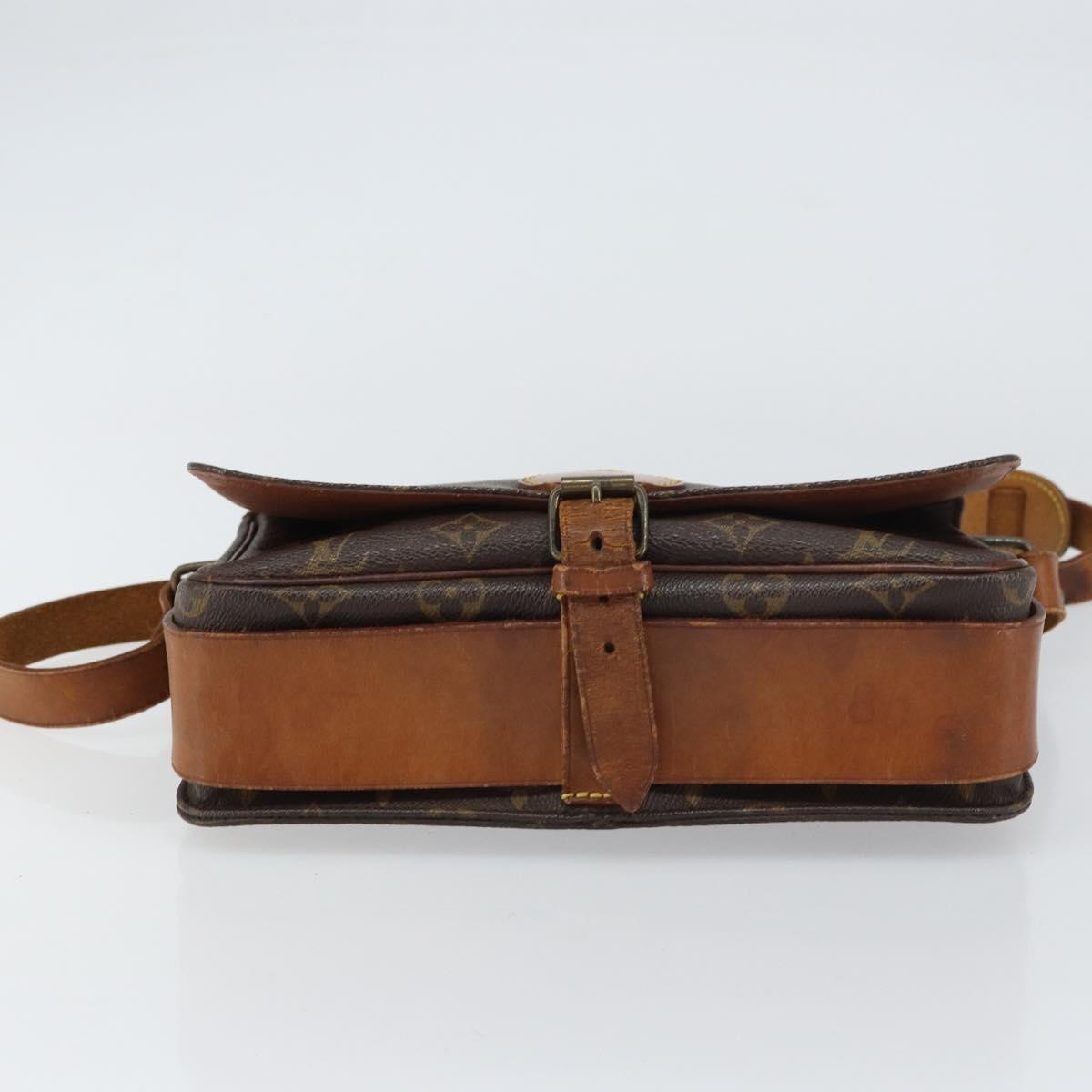 Louis Vuitton Cartouchiere Handbag Monogram Canvas Brown Canvas Shoulder Bag Bag (Pre-Owned)