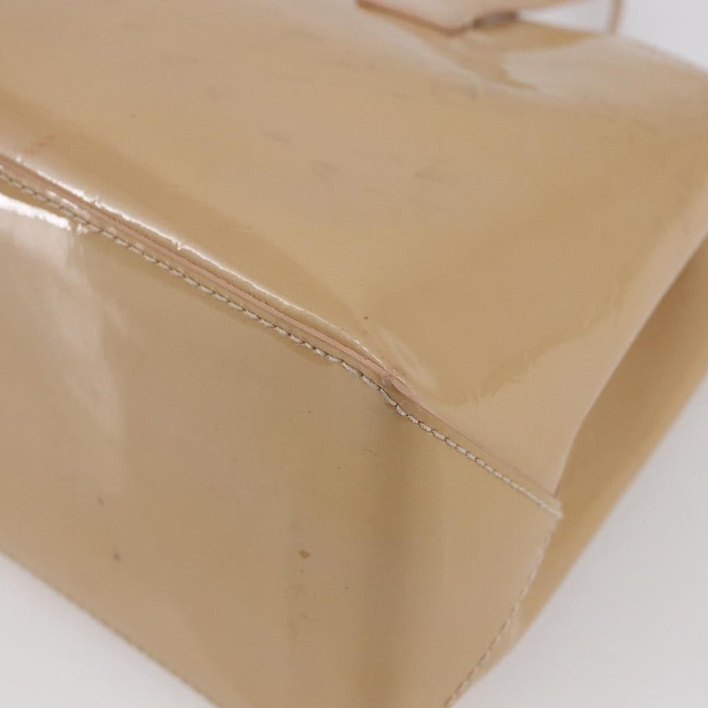 Louis Vuitton Wilshire Handbag Monogram Vernis Beige Patent_Leather Handbag (Pre-Owned)