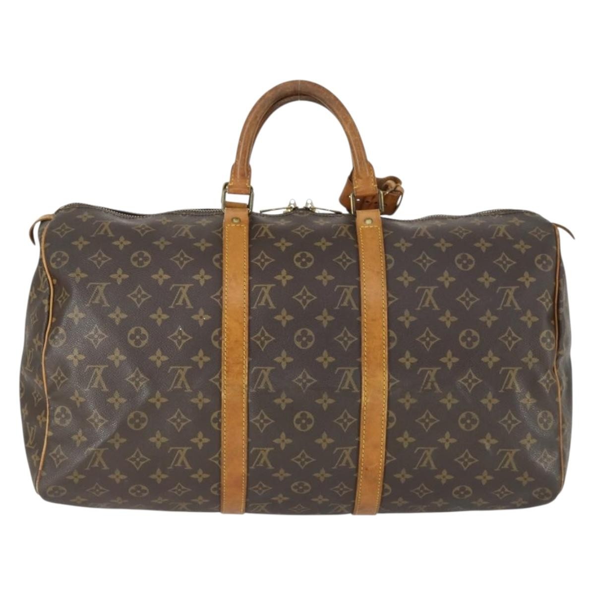 Louis Vuitton Keepall Bag Monogram Canvas Brown Canvas Travel Bag Bag (Pre-Owned)