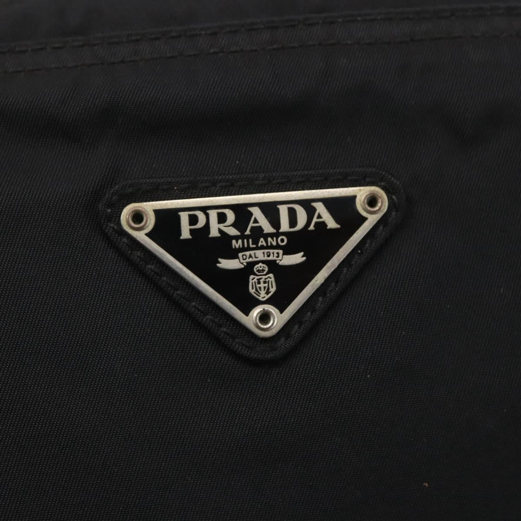 Prada Flat Messenger Bag Tessuto Black Nylon Shoulder Bag Bag (Pre-Owned)