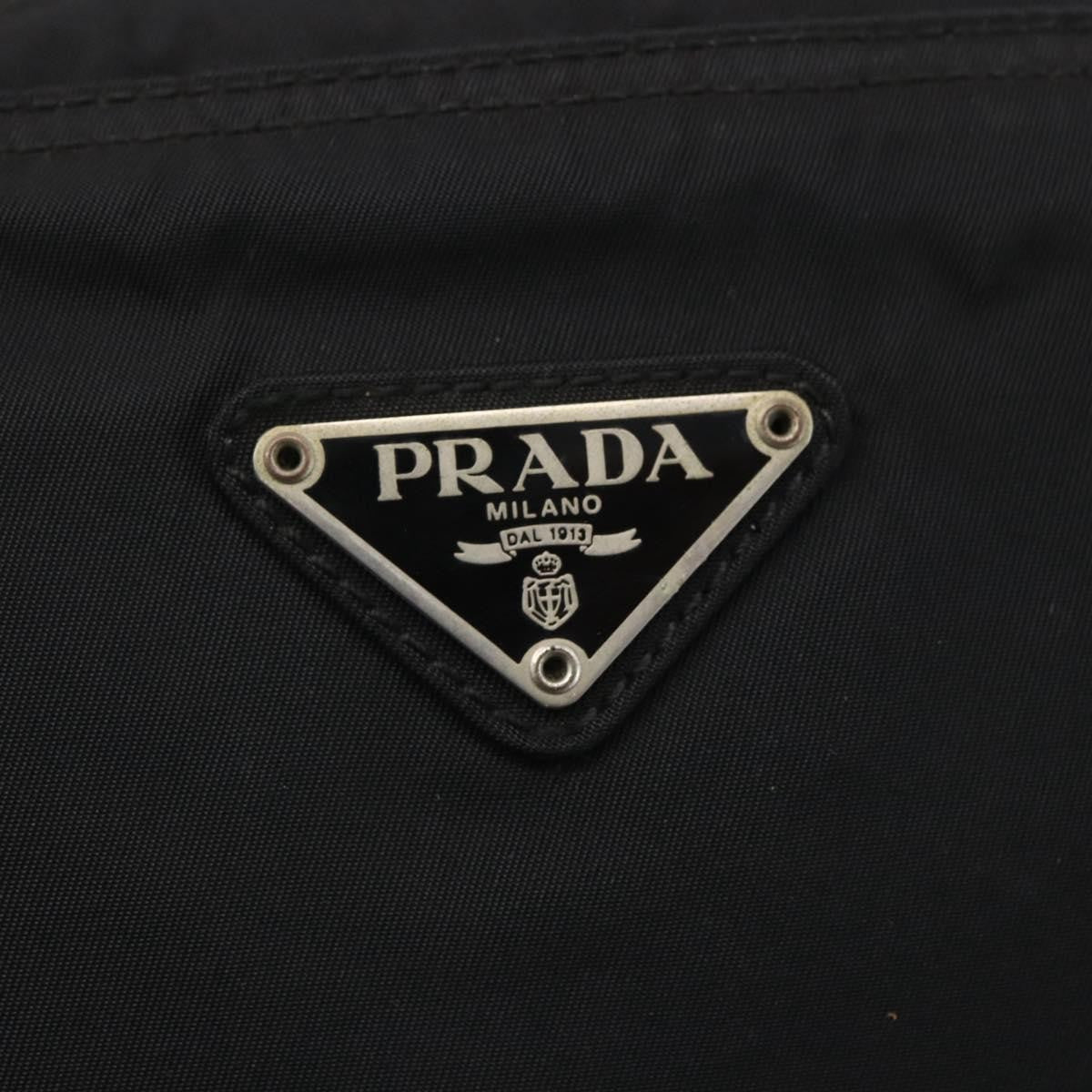 Prada Flat Messenger Bag Tessuto Black Nylon Shoulder Bag Bag (Pre-Owned)