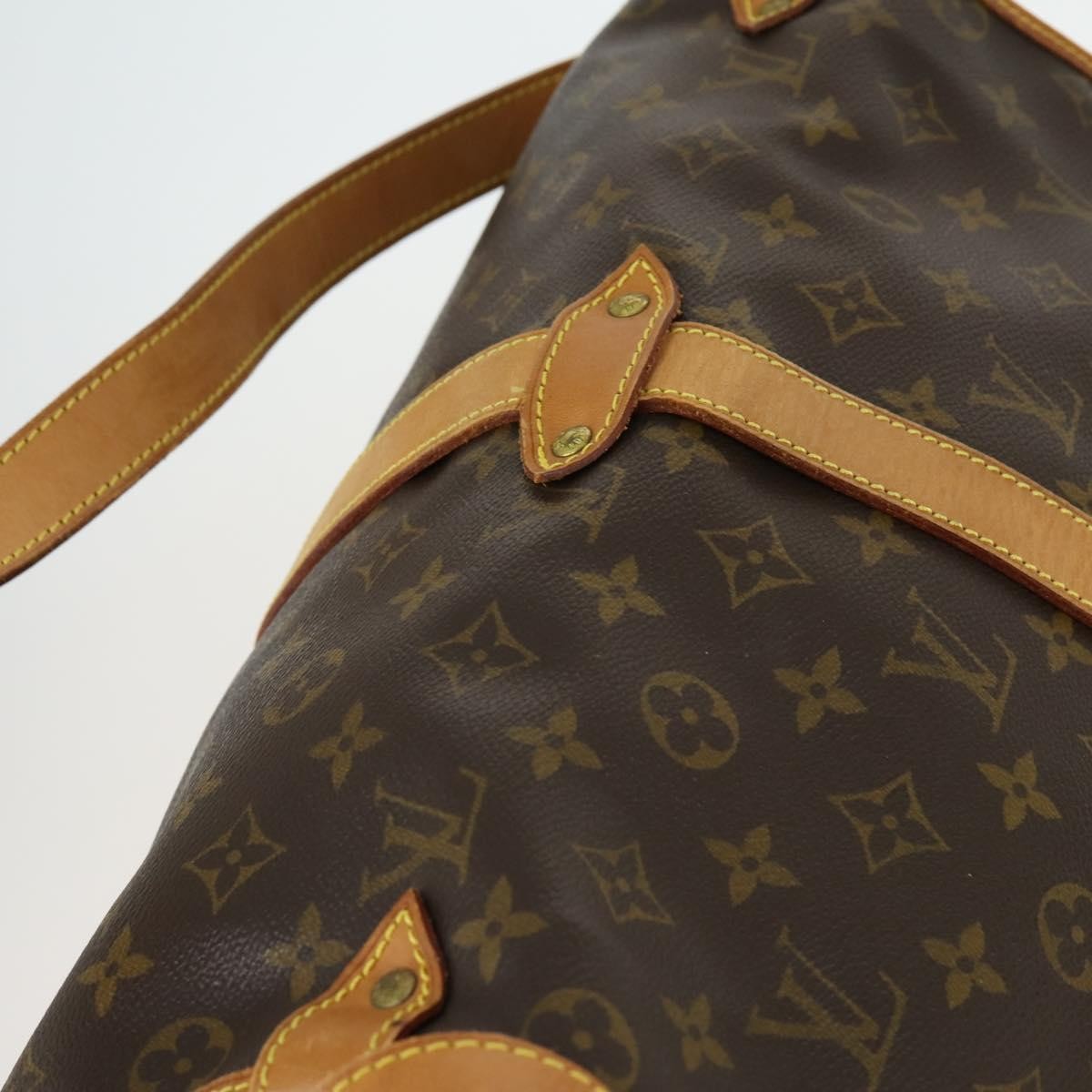 Louis Vuitton Saumur Handbag Monogram Canvas Brown Canvas Shoulder Bag Bag (Pre-Owned)
