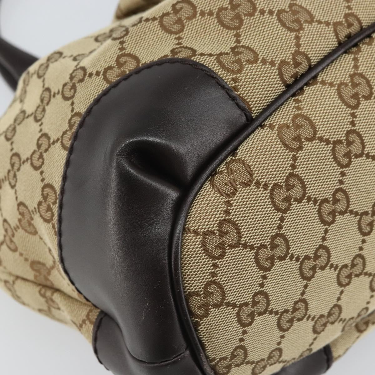 Gucci Sukey Top Handle Satchel Gg Canvas With Leather Beige Canvas Handbag (Pre-Owned)