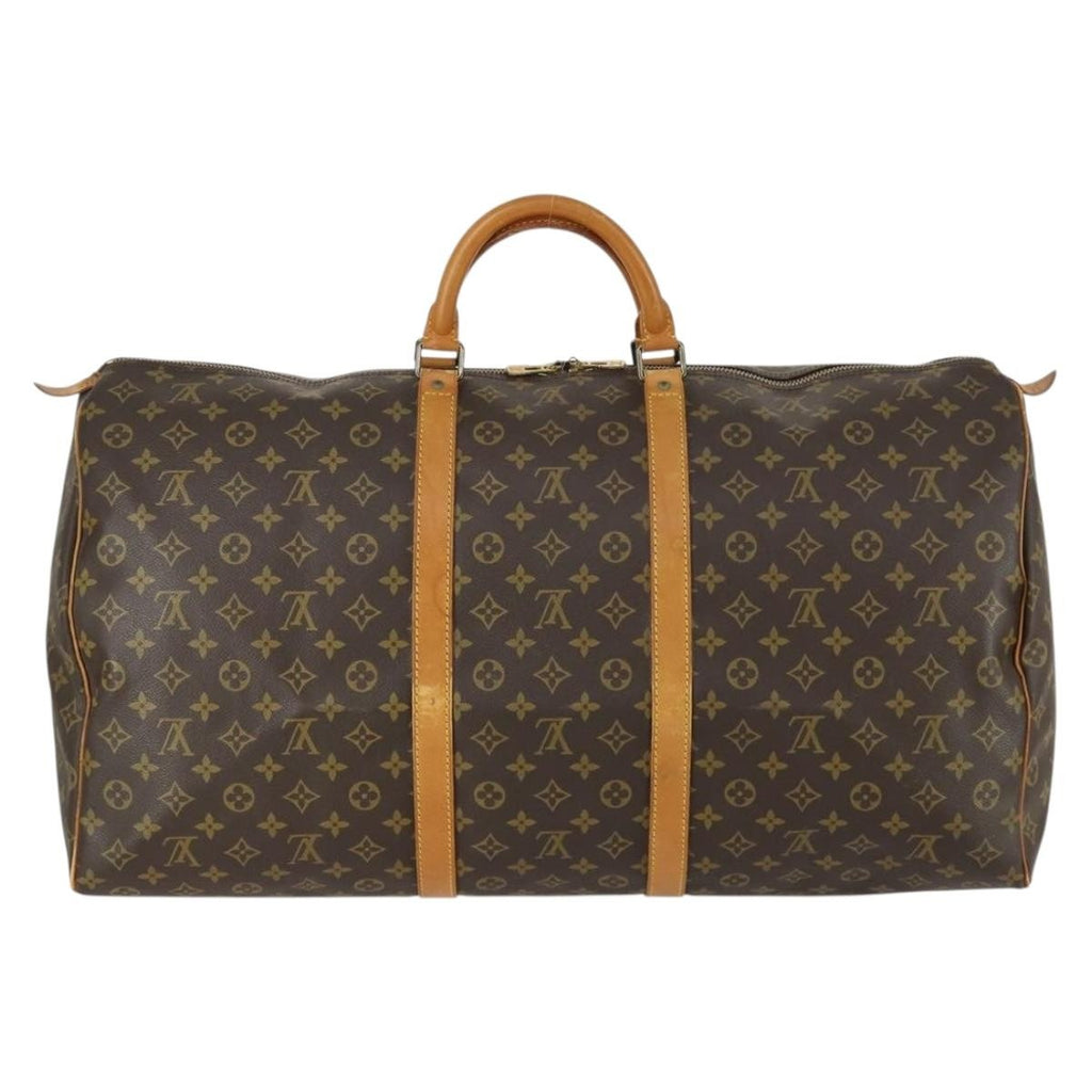 Louis Vuitton Keepall Bag Monogram Canvas Brown Canvas Travel Bag Bag (Pre-Owned)