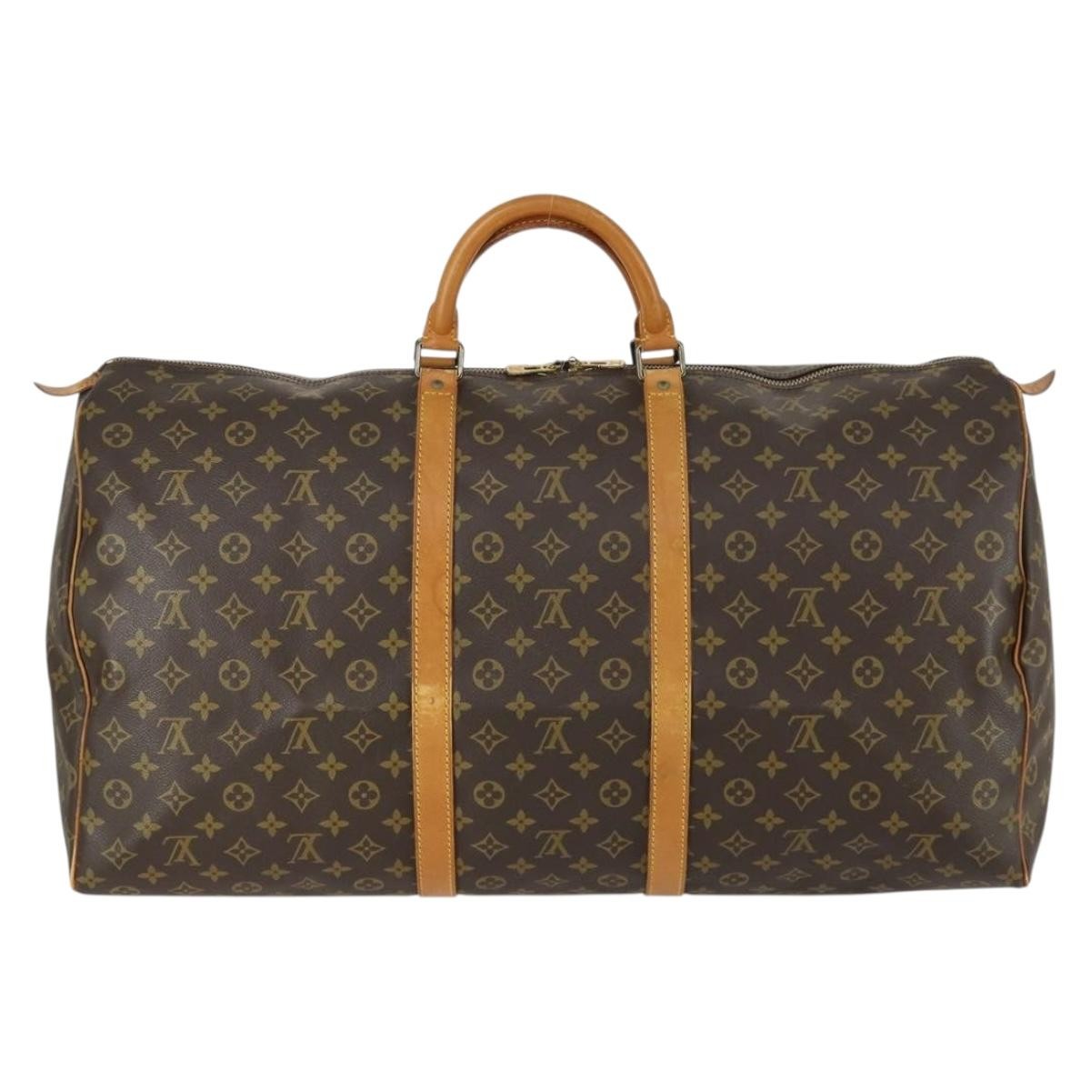 Louis Vuitton Keepall Bag Monogram Canvas Brown Canvas Travel Bag Bag (Pre-Owned)