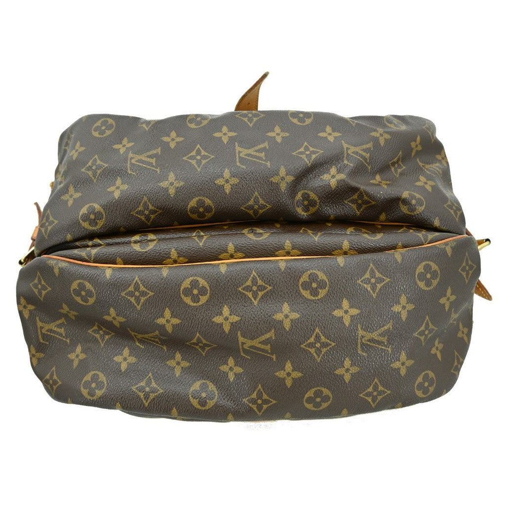 Louis Vuitton Saumur Handbag Monogram Canvas Brown Canvas Shoulder Bag Bag (Pre-Owned)
