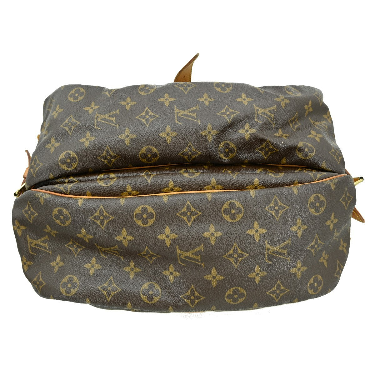 Louis Vuitton Saumur Handbag Monogram Canvas Brown Canvas Shoulder Bag Bag (Pre-Owned)