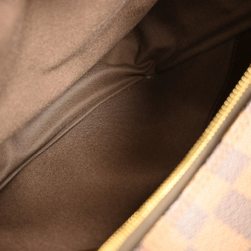 Louis Vuitton Naviglio Handbag Damier Brown Canvas Shoulder Bag Bag (Pre-Owned)