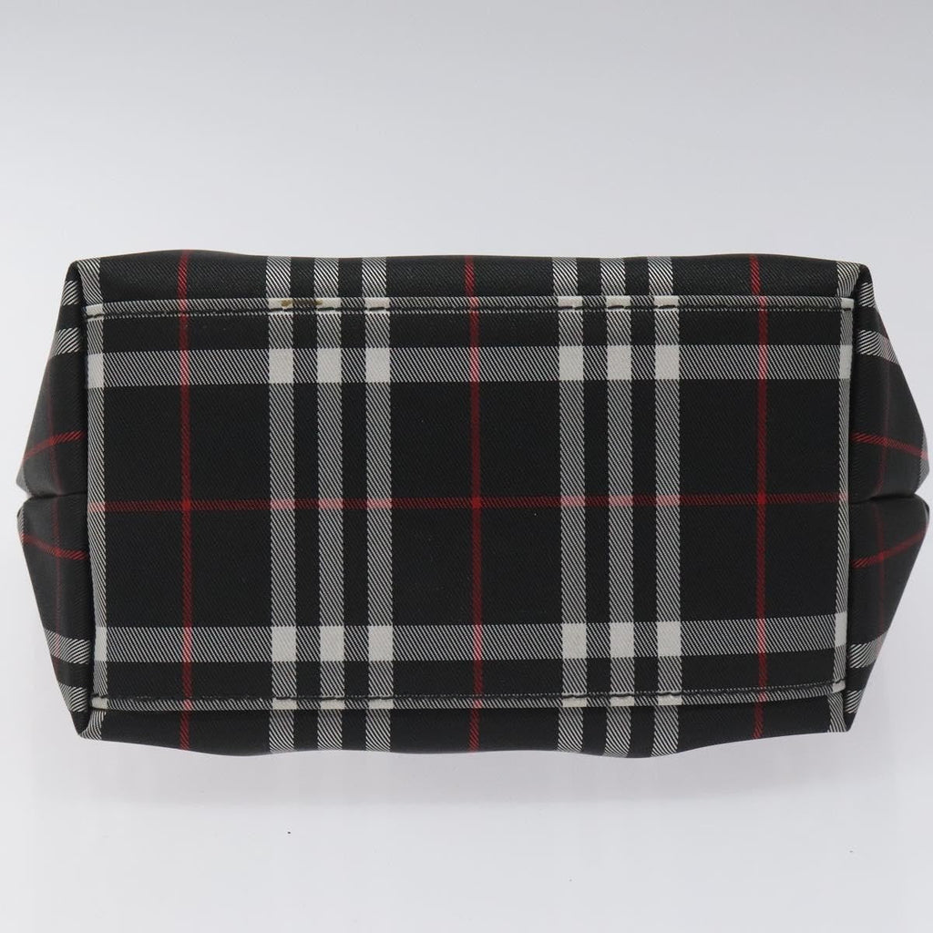 Burberry Nova Check Tote Nylon Black Nylon Handbag (Pre-Owned)