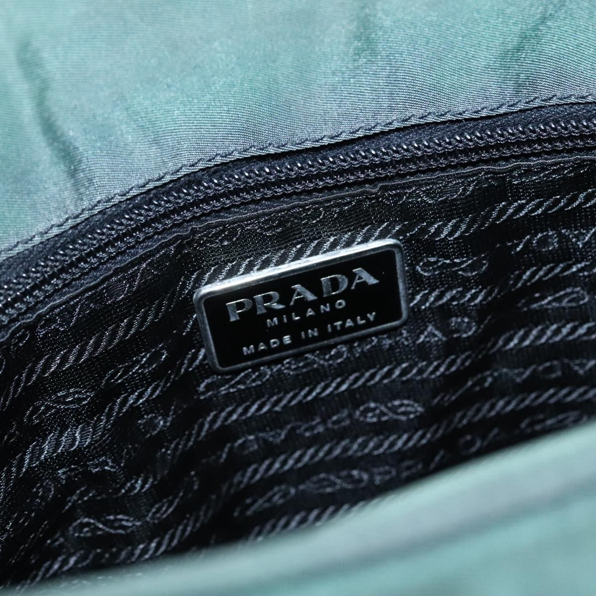 Prada Vintage Shoulder Bag Tessuto Green Nylon Shoulder Bag Bag (Pre-Owned)