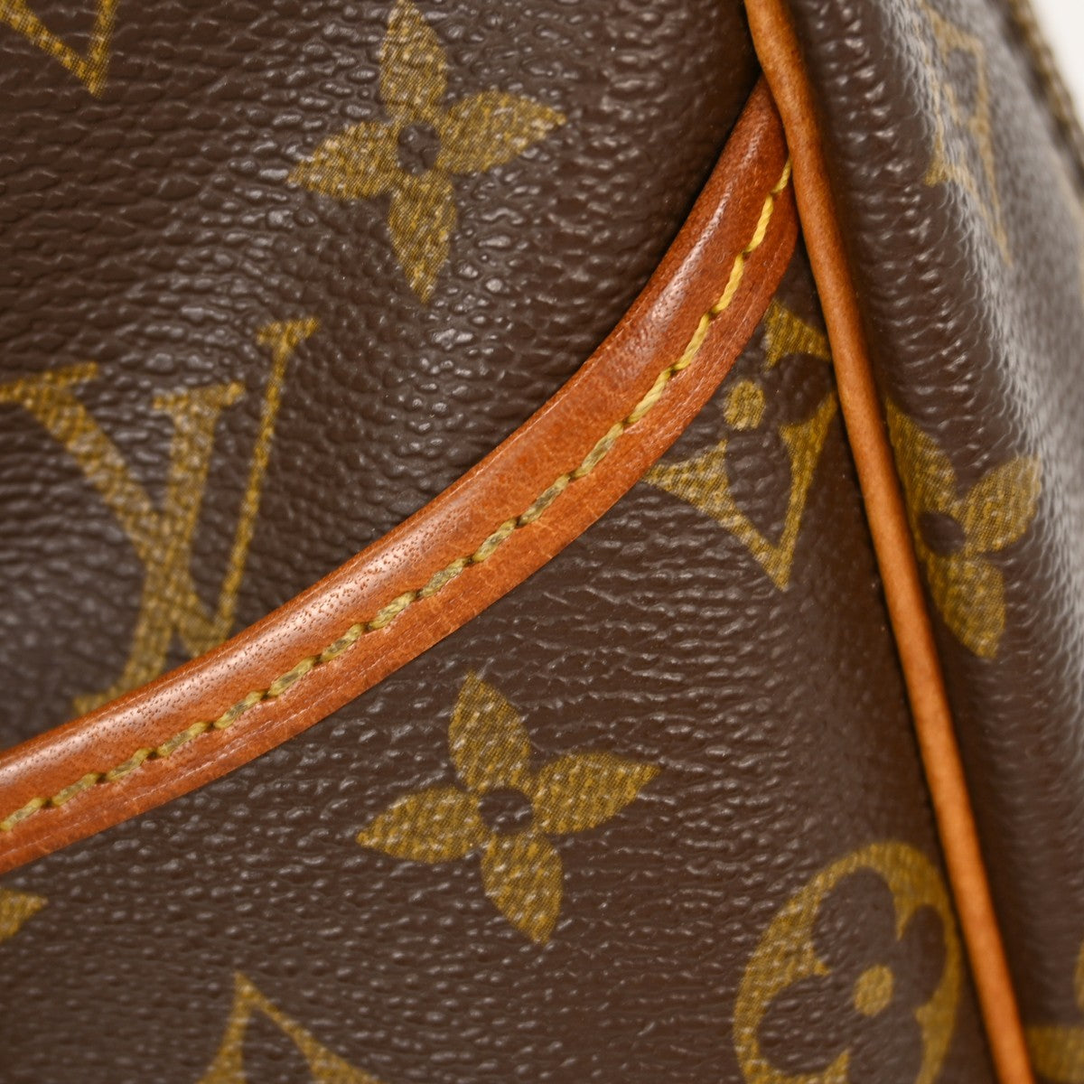 Louis Vuitton Deauville Handbag Monogram Canvas Brown Canvas Handbag (Pre-Owned)