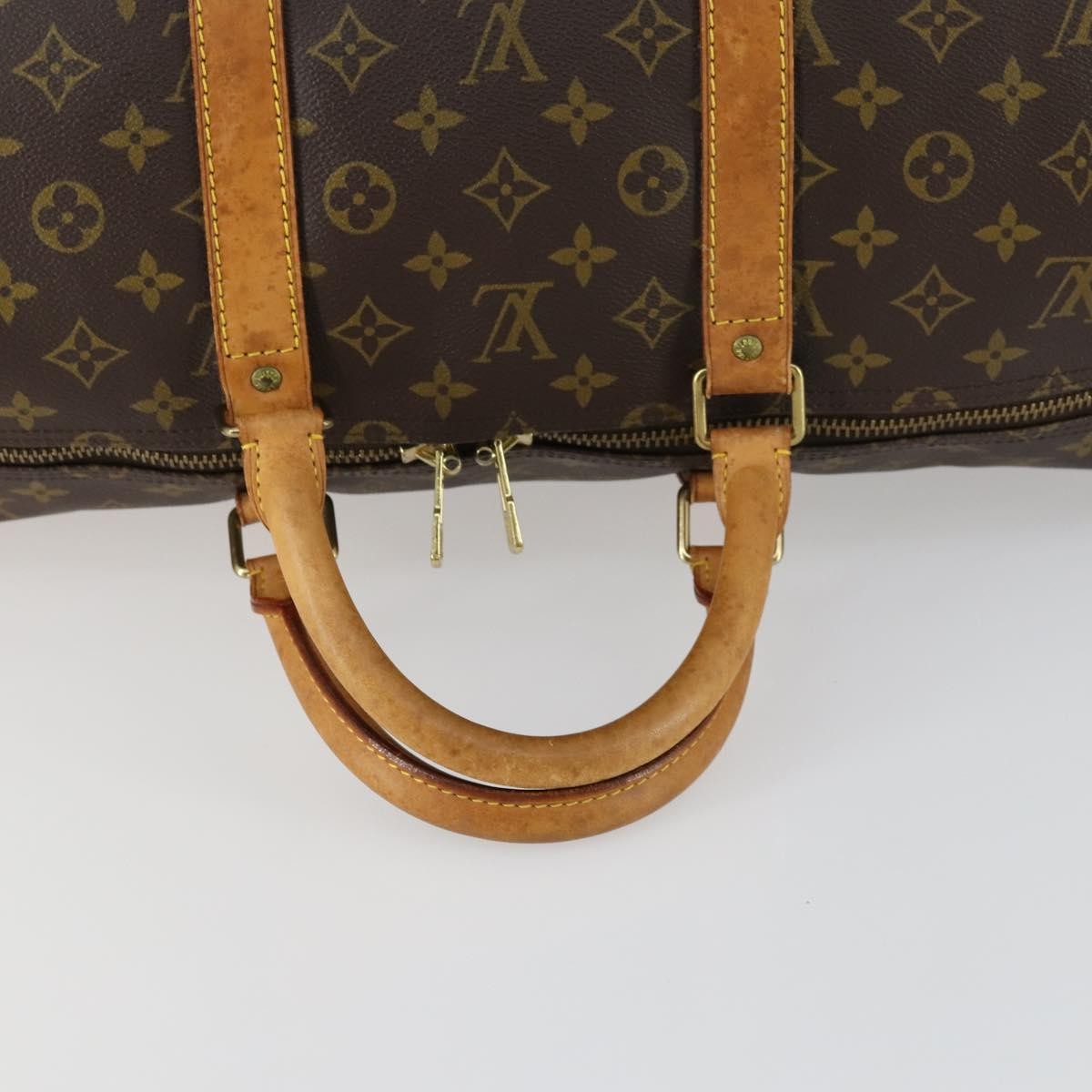 Louis Vuitton Keepall Bag Monogram Canvas Brown Canvas Travel Bag Bag (Pre-Owned)