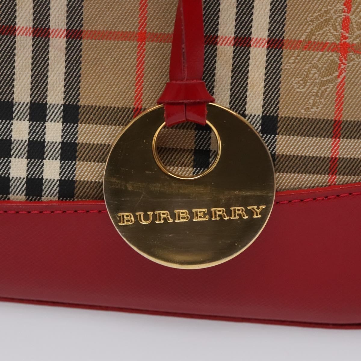 Burberry Nova Check Handbag Nova Check Canvas And Leather Beige Canvas Handbag (Pre-Owned)