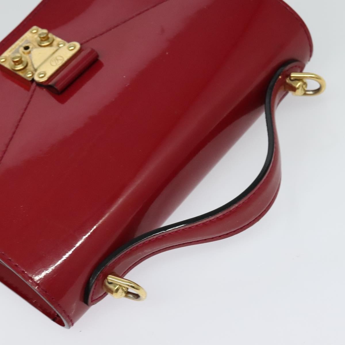 Louis Vuitton Monceau Handbag Vernis Burgundy Patent_Leather Bag (Pre-Owned)