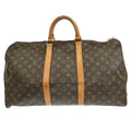 Louis Vuitton Keepall Bag Monogram Canvas Brown Canvas Travel Bag Bag (Pre-Owned)