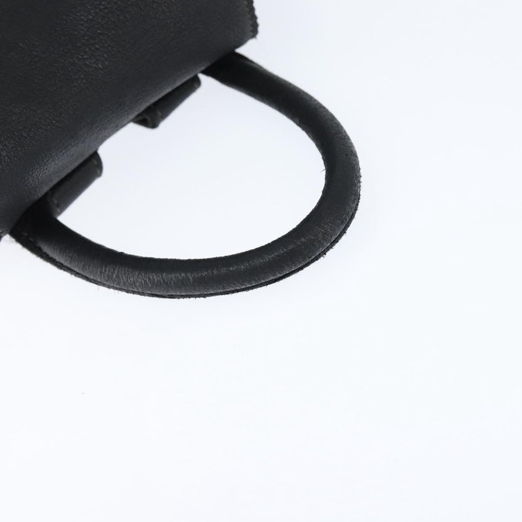 Fendi Logo Flap Drawstring Backpack Leather Black Leather Backpack Bag (Pre-Owned)