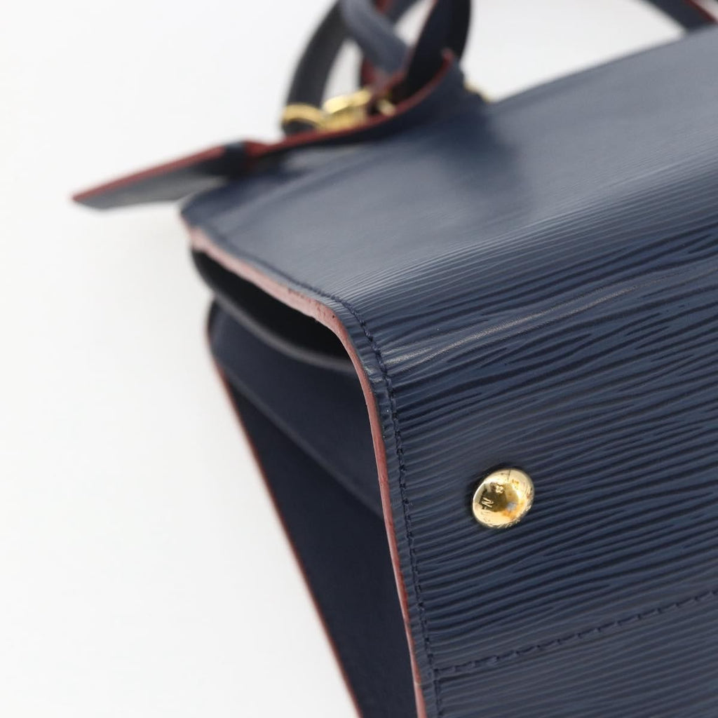 Louis Vuitton Vaneau Handbag Epi Leather Blue Leather Handbag (Pre-Owned)