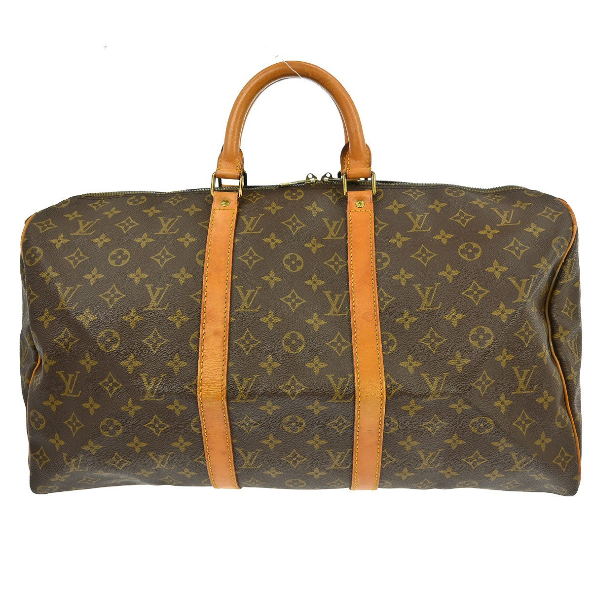 Louis Vuitton Keepall Bag Monogram Canvas Brown Canvas Travel Bag Bag (Pre-Owned)