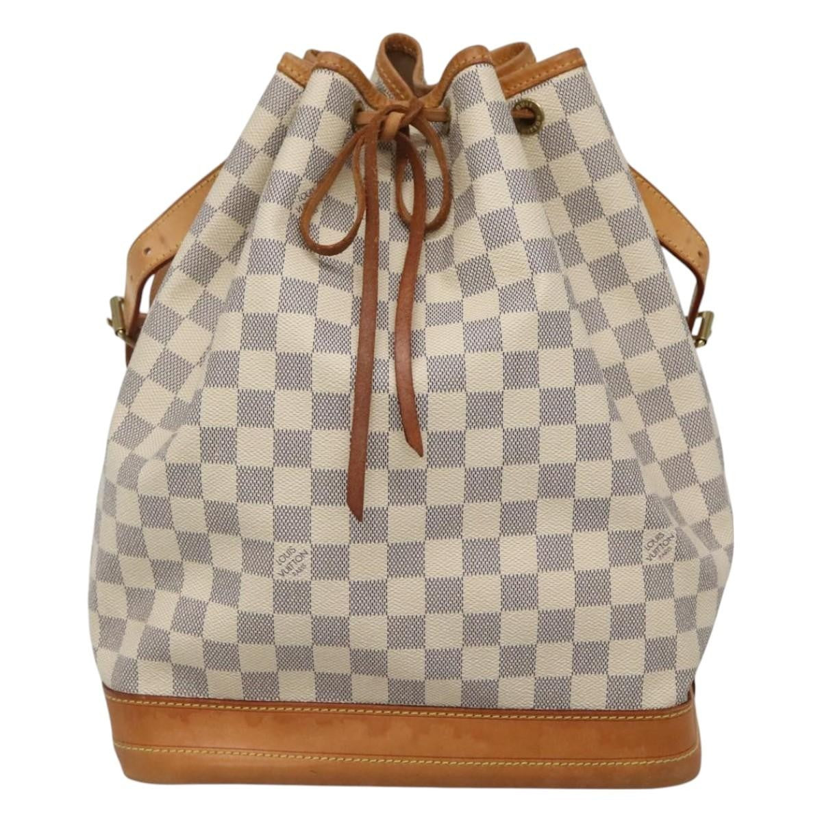 Louis Vuitton Noe Handbag Damier White Canvas Shoulder Bag Bag (Pre-Owned)