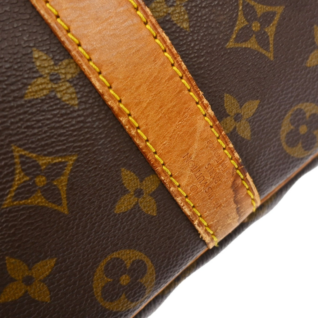 Louis Vuitton Keepall Bandouliere Bag Monogram Canvas Brown Canvas Travel Bag Bag (Pre-Owned)