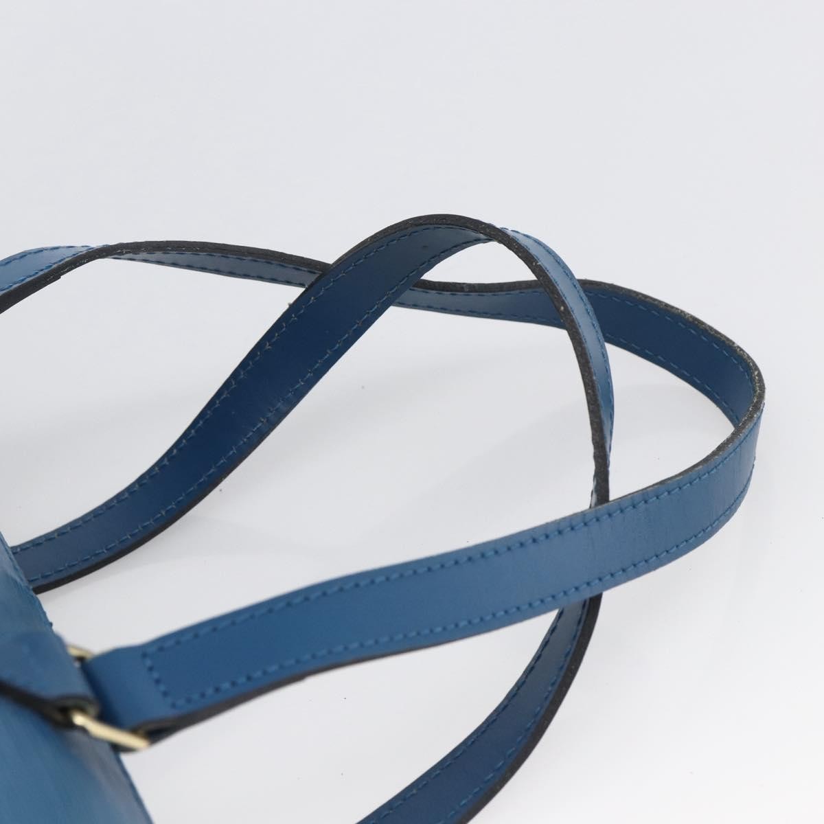 Louis Vuitton Soufflot Handbag Epi Leather Blue Leather Handbag (Pre-Owned)