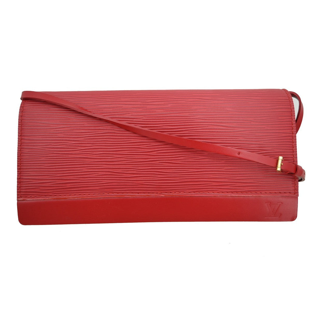 Louis Vuitton Honfleur Handbag Epi Leather Red Leather Shoulder Bag Bag (Pre-Owned)