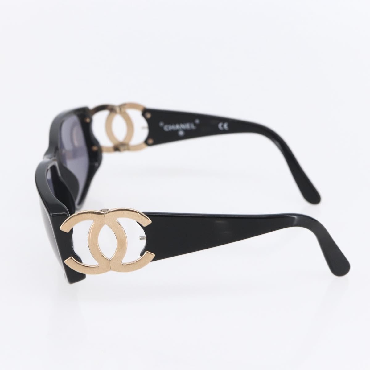 Chanel Logo Cc Sunglasses Plastic Black Plastic Sunglasse Accessory (Pre-Owned)