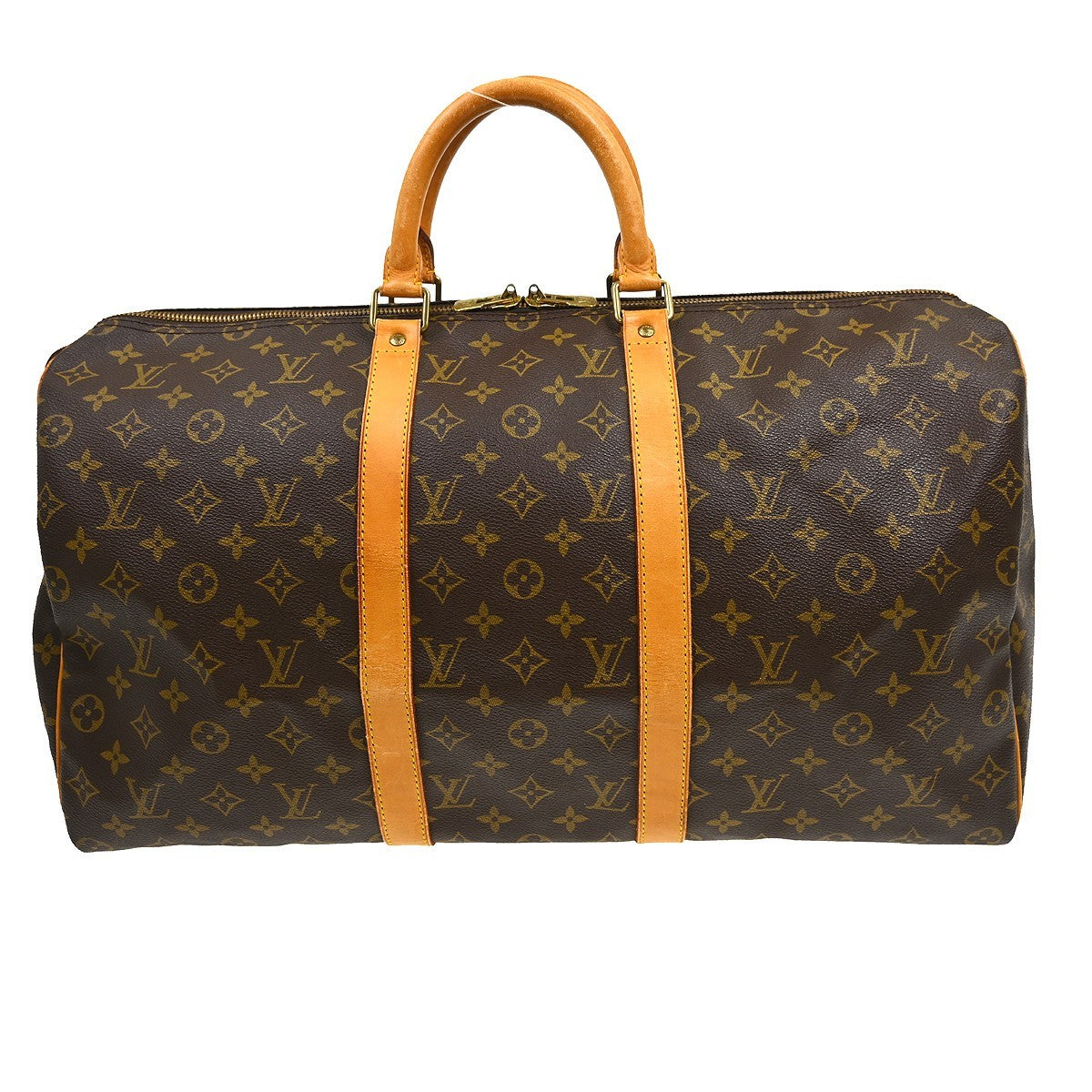 Louis Vuitton Keepall Bag Monogram Canvas Brown Canvas Travel Bag Bag (Pre-Owned)