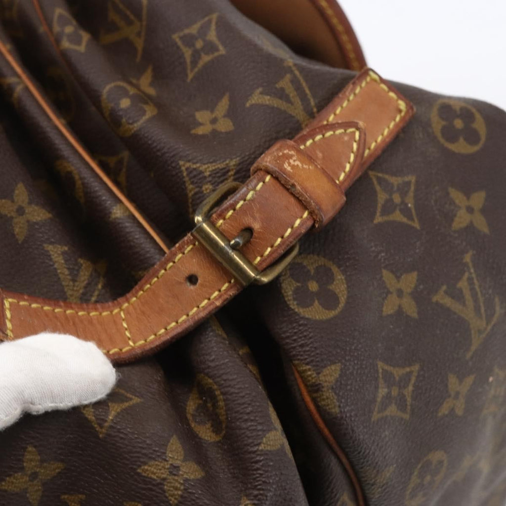 Louis Vuitton Saumur Handbag Monogram Canvas Brown Canvas Shoulder Bag Bag (Pre-Owned)