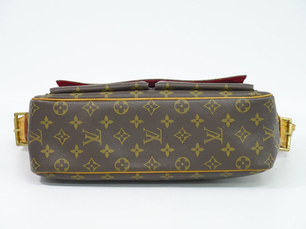 Louis Vuitton Viva Cite Handbag Monogram Canvas Brown Canvas Shoulder Bag Bag (Pre-Owned)