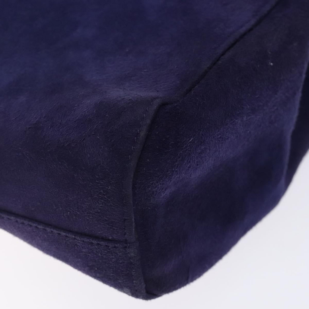 Prada Vintage Handbag Suede Purple Suede Handbag (Pre-Owned)