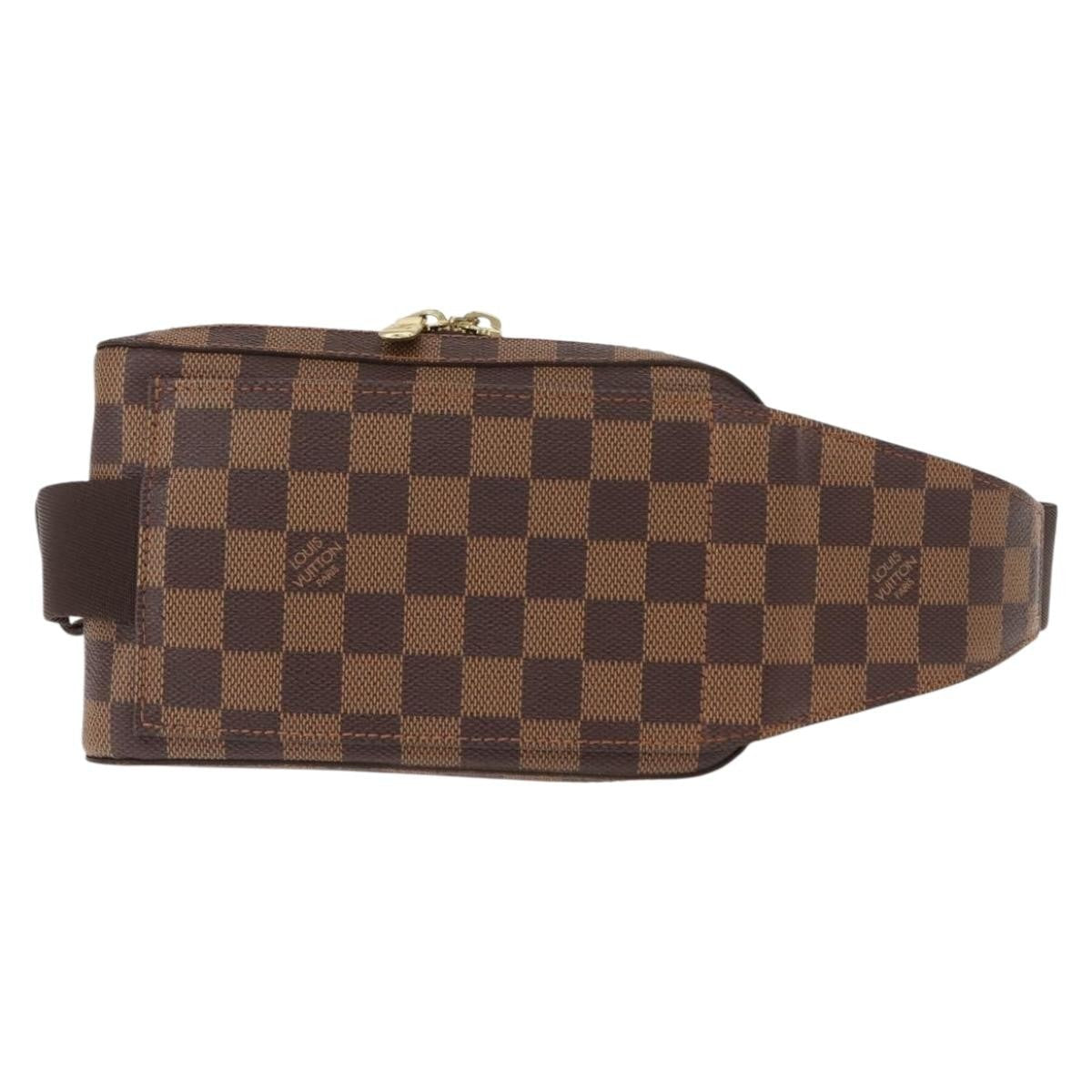 Louis Vuitton Geronimos Waist Bag Damier Brown Canvas Shoulder Bag Bag (Pre-Owned)