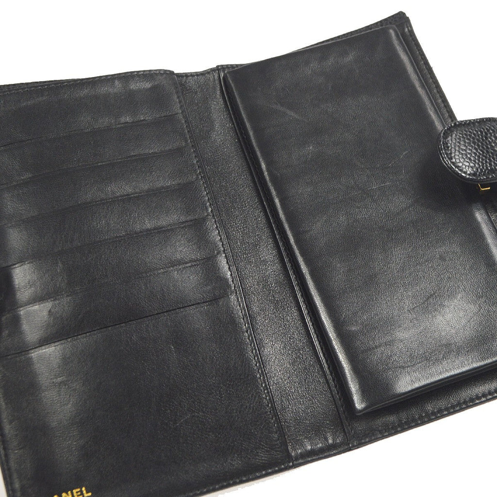 Chanel Timeless Cc French Wallet Caviar Black Leather Wallets Accessory (Pre-Owned)