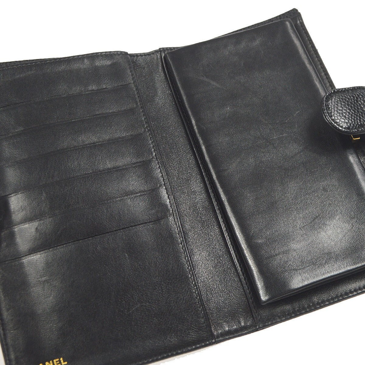 Chanel Timeless Cc French Wallet Caviar Black Leather Wallets Accessory (Pre-Owned)