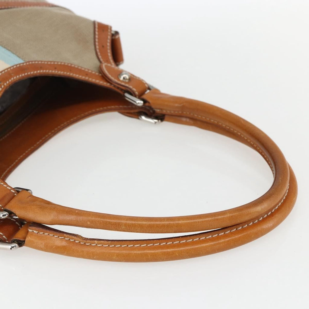 Gucci Reins Web Shoulder Bag Canvas Beige Canvas Shoulder Bag Bag (Pre-Owned)
