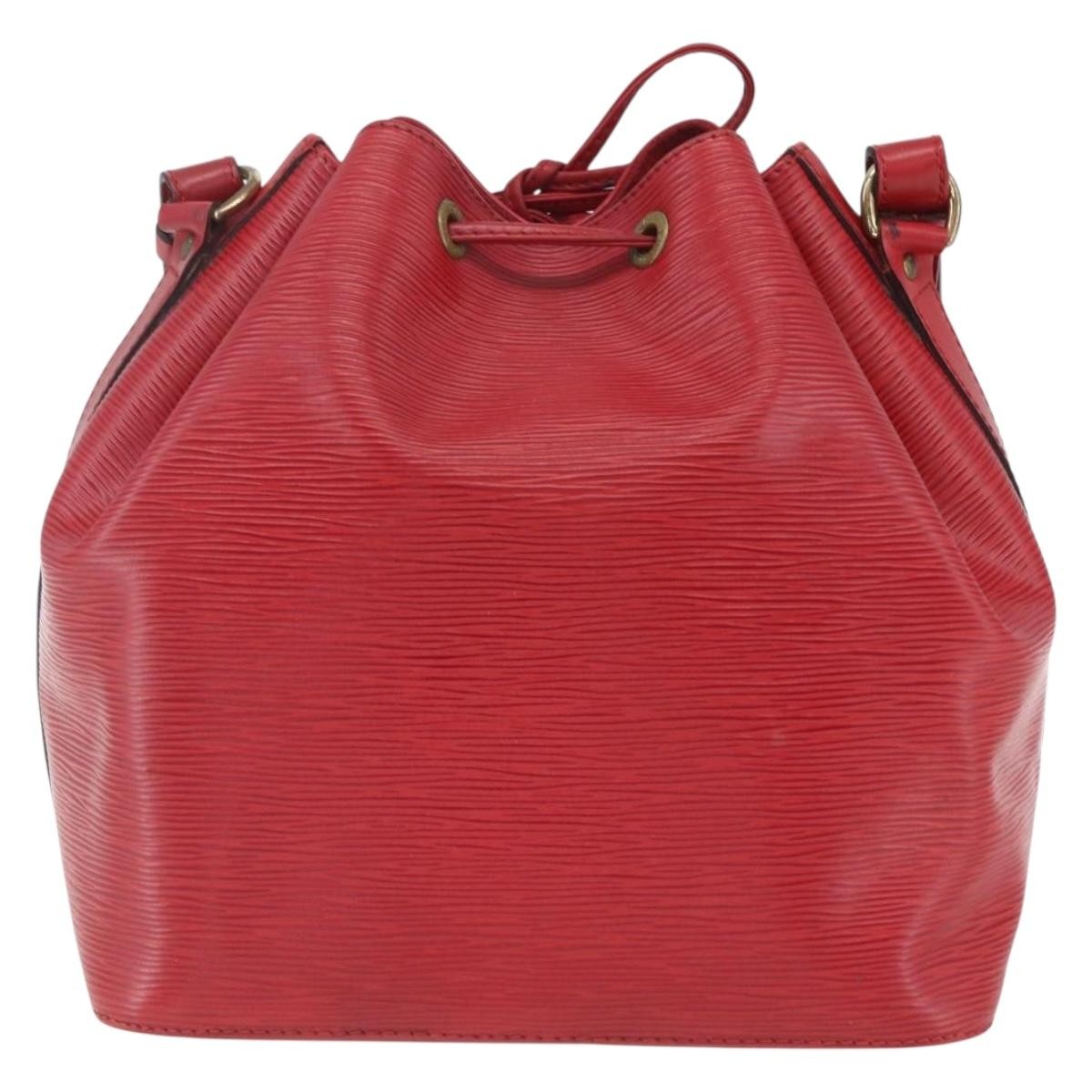 Louis Vuitton Petit Noe Handbag Epi Leather Red Leather Shoulder Bag Bag (Pre-Owned)