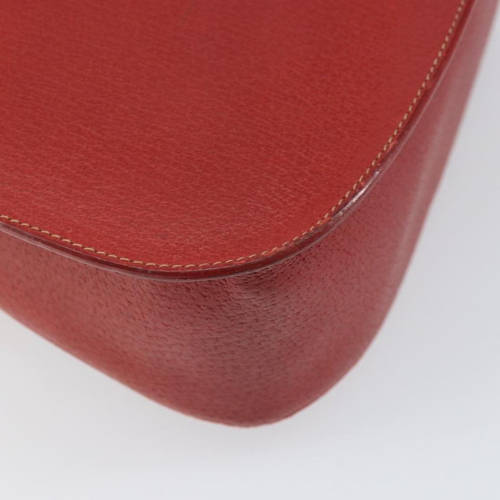 Gucci Vintage Shoulder Bag Leather Red Leather Shoulder Bag Bag (Pre-Owned)