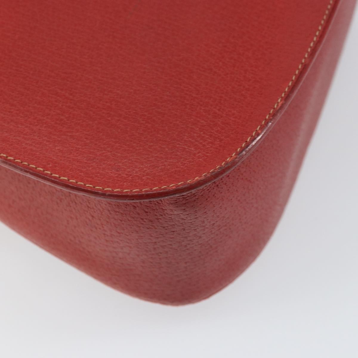 Gucci Vintage Shoulder Bag Leather Red Leather Shoulder Bag Bag (Pre-Owned)