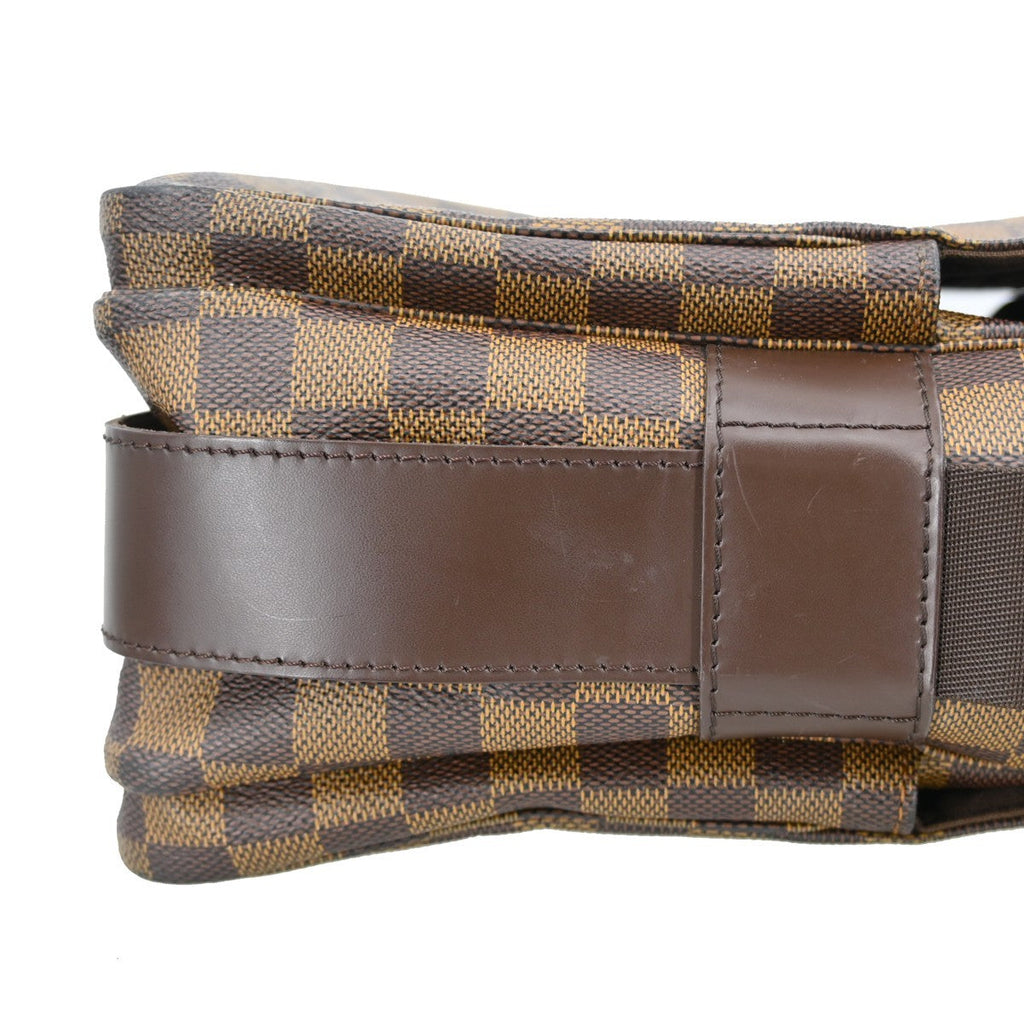 Louis Vuitton Naviglio Handbag Damier Brown Canvas Shoulder Bag Bag (Pre-Owned)