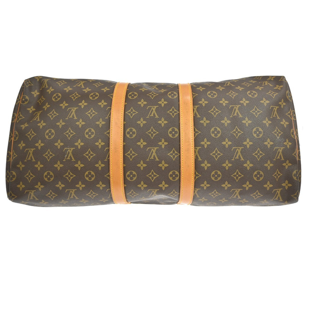 Louis Vuitton Keepall Bag Monogram Canvas Brown Canvas Travel Bag Bag (Pre-Owned)