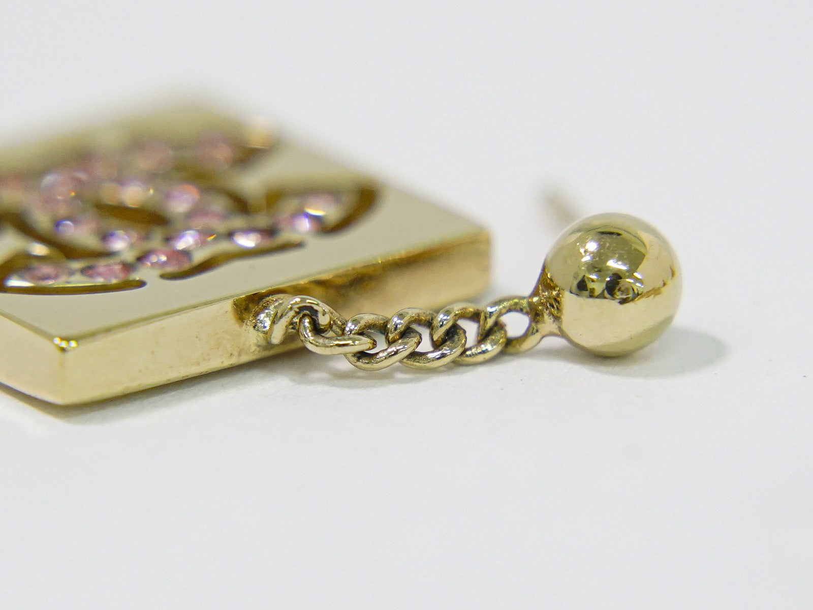 Chanel Cc Dangle Earrings Metal Gold Gold_Plated Earrings Jewelry (Pre-Owned)
