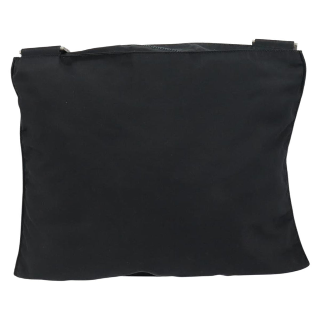 Prada Flat Messenger Bag Tessuto Black Nylon Shoulder Bag Bag (Pre-Owned)