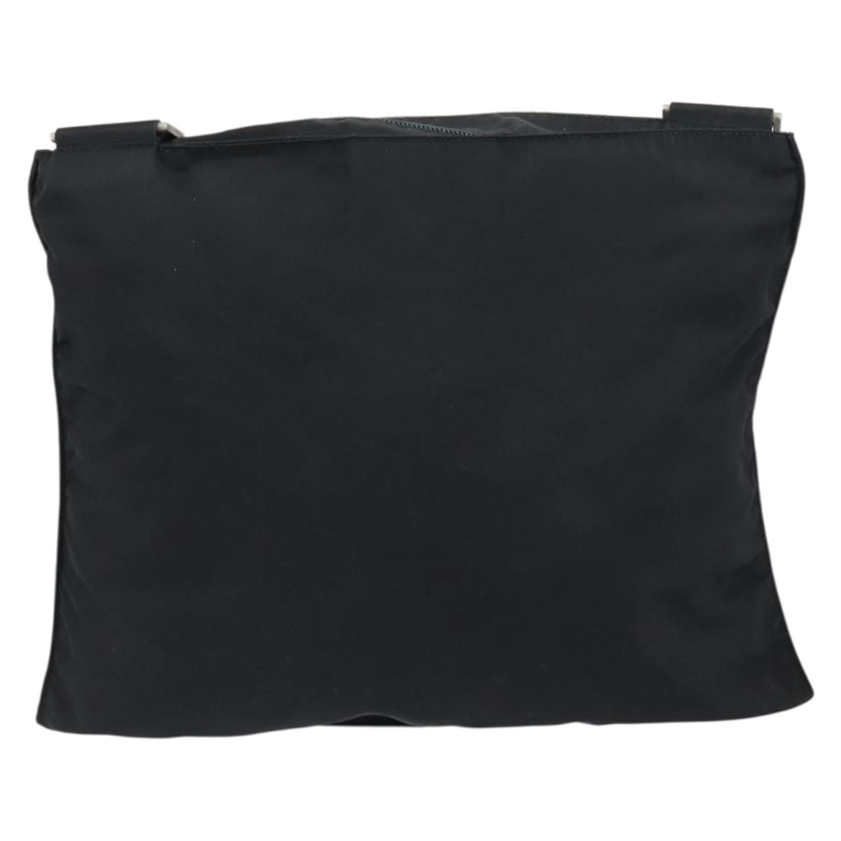 Prada Flat Messenger Bag Tessuto Black Nylon Shoulder Bag Bag (Pre-Owned)