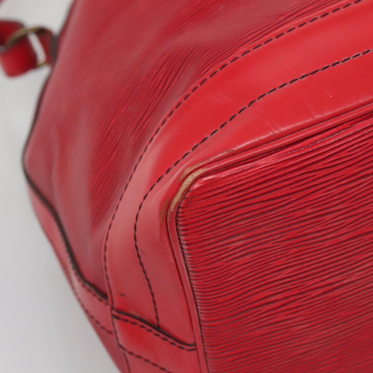 Louis Vuitton Noe Handbag Epi Leather Red Leather Bag (Pre-Owned)