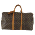 Louis Vuitton Keepall Bag Monogram Canvas Brown Canvas Travel Bag Bag (Pre-Owned)